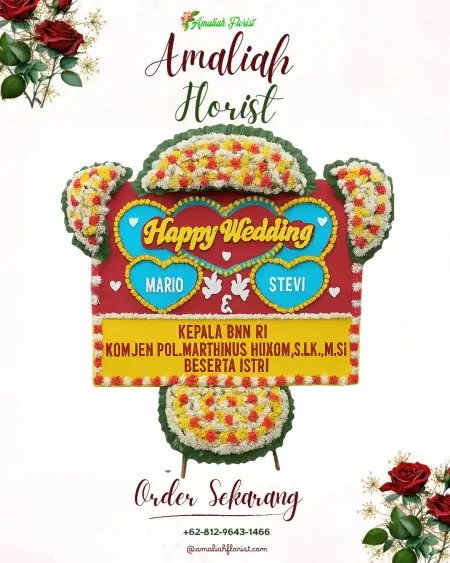 Papan Bunga Pernikahan Semboja